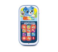 VTech Mon Premier téléphone - Messages Magiques Bleu, téléphone pour Enfants interactif, Apprendre Les Chiffres et l'alphabet, Jeu de bébé avec 10 Boutons Lumineux, Langue Italienne, Piles incluses,