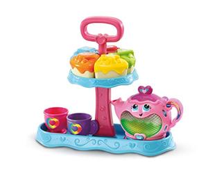 VTech - Mon Service à Thé Magique, Théière Musicale et Lumineuse, Cuisine Enfant, Dinette Interactive, 9 Pièces et Accessoires de Jeu, Cadeau Enfant de 1 an à 4 Ans - Contenu en Français
