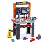 VTech - Mon Super Établi Interactif, Bricolage Enfant, Jeux Éducatifs, Jeu de Construction Autonome, 96 Pièces et Accessoires de Jeu, Cadeau Garçon et Fille de 3 Ans à 7 Ans - Contenu en Français