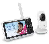 VTech Moniteur bébé VM350, écran de 5", portée de 304,8 m, Vision Nocturne, Conversation bidirectionnelle, berceuses, Transmission sécurisée sans WiFi