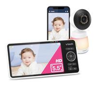 VTech Moniteur Intelligent WiFi pour bébé, caméra capteur CMOS 2K, écran HD IPS de 5,5", Vision Nocturne Infrarouge Claire, panoramique, Zoom 24x, Conversation bidirectionnelle, veilleuse Multicolore