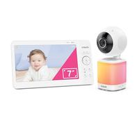 VTech Moniteur vidéo pour bébé avec écran LCD Couleur 7" Haute qualité, Fonction panoramique-Inclinaison-Zoom, veilleuse Tactile Multicolore, berceuses et Sons apaisants, Écran partagé : VM7468