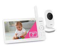 VTech Moniteur vidéo pour bébé avec écran LCD Couleur 7", Portable, Longue durée de Vie, qualité Audio/vidéo Claire, Transmission sécurisée, sans Wi-FI, Audio bidirectionnel, capteur de température
