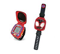 VTech - Montre éducative Spin, Spidey et Son superéquipe, Jouet pour Enfants à partir de 3 Ans, Voix Originale, Jeux éducatifs, chronomètre, Alarme et Cadrans Personnalisables, Version ESP