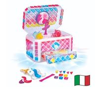VTech Mosaic Magic Lights Boîte à Bijoux, Boîte à Bijoux Lumineuse pour Enfant, Personnalisable avec 200 Carreaux de Mosaïque, 4 Figurines Incluses, Mélodies Relaxantes, Langue Italienne, Piles