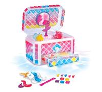 VTech Mosaic Magic Lights Coffret à bijoux, boîte à bijoux pour fille lumineuse, personnalisable avec 200 cartes mosaïques, 4 figurines incluses, Mélodie relaxante, langue italienne, piles incluses, 5