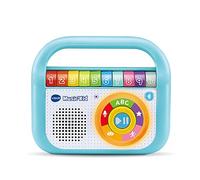 VTech - Music'Kid Bleu, Baladeur Musical Enfant, Enceinte Bluetooth Lumineuse avec Comptines, Chansons Éducatives et Relaxantes, Enregistreur Vocal, Cadeau Enfant Dès 2 Ans - Contenu en Français