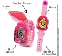 VTech - Pat' Patrouille, La Montre-Jeu Interactive de Stella, Montre Enfant à Clapet avec Écran Animé, Bracelet Souple, 12 Cadrans, 4 Jeux, Cadeau Enfant de 3 Ans à 7 Ans