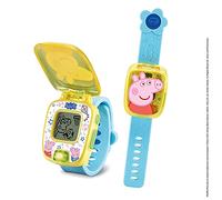 VTech - Peppa Pig, La Montre-Jeu Interactive, Montre Enfant à Clapet avec Écran Animé, Bracelet Souple, 8 Cadrans, 4 Jeux Éducatifs, Cadeau Enfant de 3 Ans à 6 Ans - Contenu en Français