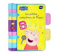 VTech - Peppa Pig, Les Petites Comptines de Peppa, Livre Musical Bébé, 3 Comptines Traditionnelles pour Danser et Chanter, 6 Pages Illustrées, Cadeau Bébé Dès 6 Mois - Contenu en Français