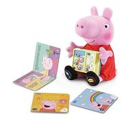 VTech - Peppa Pig, Les Petites Histoires de Peppa, Peluche Conteuse d'Histoire Enfant avec 3 Petits Livres, Jouet Interactif et Musical, Cadeau Enfant de 2 Ans à 5 Ans - Contenu en Français