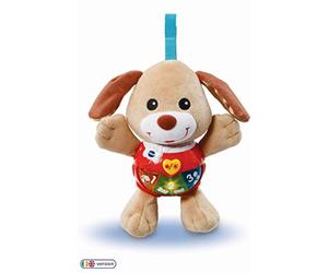VTech Petit Chiot Chantant Bébé Éducatif Clip sur Berceau Poussette Landau Jouet Interactif Doux Apaisant pour 3 6 12 Mois Garçon Fille