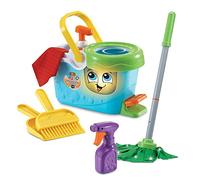 VTech - P'tit Chariot de Ménage Magi'Clean, Seau Essoreur à Pédale Interactif, Jouet Électronique Sons et Lumières, 6 Pièces et Accessoires de Jeu, Cadeau Enfant Dès 3 Ans - Contenu en Français