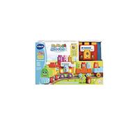 VTech- P'TIT Train INTERACTIF Bla Blocks Construction, 80-606605, Multicolore - Version FR