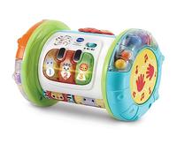 VTech Rouleau Magique interactif 3 en 1, Jouet Multi-activités pour bébés à partir de 6 Mois, Tambour, Piano et Centre d'activités, Apprentissage de la Musique, enseigne Le vocabulaire de Base
