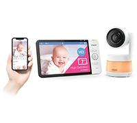 VTech Smart Video RM7767HD Moniteur de bébé avec veilleuse multicolore avec écran 7" (renouvelé), blanc