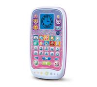 VTech Smartphone jouet P'tit Genius Magic Light – Écran rétroéclairé, 10 jeux éducatifs, Rose