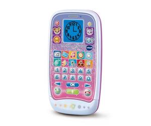 VTech - Smartphone P'tit Genius Magic Light Rose, Téléphone Jouet avec Écran Rétroéclairé, 10 Activités et Jeux Éducatifs, Effets Lumineux, Cadeau Enfant de 2 Ans à 6 Ans - Contenu en Français