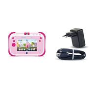 VTech - Storio Max 2.0 Rose, 3 Ans à 11 Ans - Contenu en Français + Adaptateur Secteur Chargeur USB-C