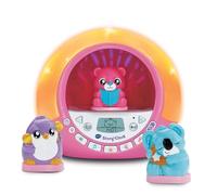 VTech - Story'Clock Rose Ma Conteuse-Réveil - Veilleuse Réveil Éducatif Jour/Nuit - Coach Sommeil Enfant - Boîte à Histoires, 3 Figurines et Projections - Cadeau Enfant Dès 3 Ans - Contenu en Français