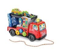 VTech - Super Camion Dépannage Interactif - Jouet à Tirer 3 en 1 - Camion Transporteur de Voitures, Dépanneuse Jouet Enfant, Rampe Voiture de Course - Cadeau Enfant Dès 1 an - Contenu en Français
