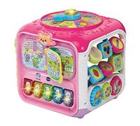 VTech- Super Cube des découvertes Rose, 183455 - Version FR