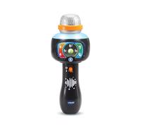 VTech - Super Micro Magic'Fun Noir, Microphone Karaoké Enfant sans Fil, Micro Bluetooth Lumineux Qui Modifie la Voix et Change de Couleur, Jouet Musical, Cadeau Enfant Dès 2 Ans - Contenu en Français