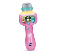 VTech - Super Micro Magic'Fun Rose, Microphone Karaoké Enfant sans Fil, Micro Bluetooth Lumineux Qui Modifie la Voix et Change de Couleur, Jouet Musical, Cadeau Enfant Dès 2 Ans - Contenu en Français