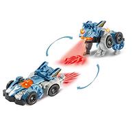 VTech Switch and Go Dinos Fire Mini Triceratops - Transformateur de Voiture Dinosaure - Jouet 2 en 1 avec Voix de Dinosaure, Sons et Effets Lumineux - pour Enfants de 3 à 8 Ans