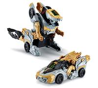 VTech - Switch & Go Dinos 1'Click, Dinosaure Sonore Vulcanion, Méga Dragon, Jouet 2 en 1, Transformation Automatique en Voiture de Course, Cadeau Enfant Dès 4 Ans - Contenu en Français
