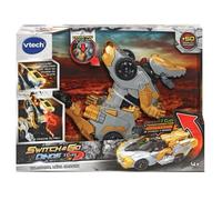 VTECH - Switch & Go Dinos - 1'Click - Vulcanion, Méga Dragon - Enfant - Pile - Marron, noir et gris