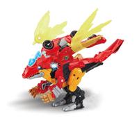 VTech - Switch & Go Dinos Combo Dragorex, Le Méga Dragon 2 en 1 - T-Rex Jouet Voiture de Course Transformable en Dragon Figurine Animé, Sons et Lumières - Cadeau Enfant Dès 4 Ans - Contenu en Français