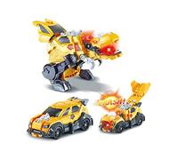 VTech - Switch & Go Dinos Crash, Dinosaure Sonore Zyrex, Le T-Rex, Jouet 2 en 1 Transformable en Voiture de Rallye, Bataille de Dinos Explosive, Cadeau Enfant Dès 4 Ans - Contenu en Français