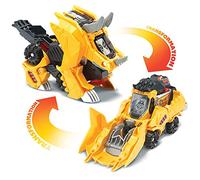 VTech - Switch & Go Dinos, Dinosaure Sonore Molops, Le Super Tricératops, Jouet 2 en 1 Transformable en Bulldozer, Cadeau Enfant Dès 4 Ans - Contenu en Français