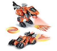 VTech - Switch & Go Dinos Fire, Dinosaure Sonore Furex, Le Super T-Rex, Jouet 2 en 1 Transformable en Voiture de Course, Projections Lumineuses, Cadeau Enfant Dès 4 Ans - Contenu en Français