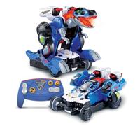 VTech Switch & Go Dinos Kortex, Le Méga T-Rex, Dinosaure Voiture RC Enfant | Dinosaure Jouet dès 4 Ans avec Transformation Automatique en Buggy Radiocommandé, Effets Lumineux, Rugit et Parle en Français