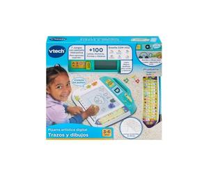 VTech Tableau artistique numérique, traits et dessins, écran LCD, voix interactive, jouet éducatif 3-8 ans, version ESP