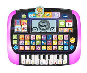 Vtech Tablette d'apprentissage et de Musique pour bébé - Tablette parlante Musicale avec 12 activités d'apprentissage et Cadre Lumineux - pour Apprendre Les Mots, Les Lettres, Les Chiffres - pour Les