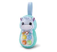 VTech - Téléphone bébé Hipo Pop It, téléphone pour Enfant, Cadeau pour bébés à partir de 6 Mois, Stimulation sensorielle, Hippopotame en Jouet, Contenu en Espagnol
