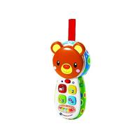 VTech Téléphone de Teddy, téléphone pour Enfants interactif, Apprendre Les Couleurs et Les Chiffres, téléphone Portable avec Clips, Jeu bébé avec 4 chansons et 15 mélodies, Langue Italienne, Piles