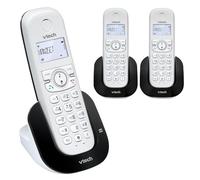 VTech Téléphone sans Fil DECT à 3 combinés, à Double Charge avec répondeur, Blocage d'appel, Identification de l'appelant/Appel en Attente, écran et Clavier rétroéclairés | CS1552