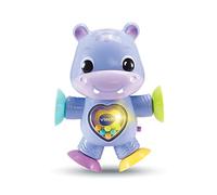 VTech - Théo, Mon Hippo Pirouette, Hochet à Ventouses pour Table et Chaise Haute, Jouet d'Éveil Interactif et Musical, Cadeau de Naissance Bébé Dès 3 Mois - Contenu en Français