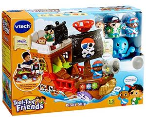 VTech Toot-Tut Friends Kingdom Bateau pirate Jouet pour bébé | Jouet interactif pour jeu imaginatif | Jouet pirate pour garçons et filles de 1, 2, 3 ans et plus, 16,5 x 45,8 x 35 cm