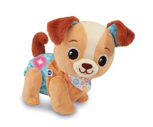 VTech - Toutou 1,2,3 suis-Moi - Peluche Interactive Câlin, Chien Qui Marche et Aboie - Éveil Bébé Sensoriel - Jouet Musical - Cadeau Bébé Dès 9 Mois - Contenu en Français