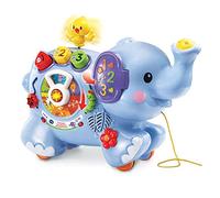 VTech - Trompette, Mon Éléphant des Découvertes - Centre d’Éveil, Animal Interactif, Jouet à Tirer - Version FR