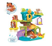 VTech Circuit Tut Tut Animo Bisous – Arbre-cabane toboggan (+ Tamarin le tigre malin) – Multicolore