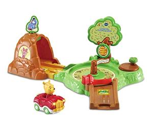 VTech Tut Tut Bolides bébé - Winnie l'ourson dans la forêt des Cent Matins - Kit de Jeu interactif avec Cabriolet Winnie l'ourson - pour Enfants de 1 à 5 Ans