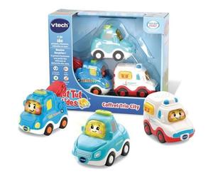 VTECH - Tut Tut Bolides - Coffret Trio City (Berline + Dépanneuse + Ambulance)