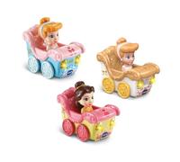 VTech - Tut Tut Bolides Disney Princesses, Carrosse Enchanté, Petite Voiture Enfant Interactive et Éducative, Cendrillon ou Belle, Cadeau Fille et Garçon de 1 an à 5 Ans - Contenu en Français