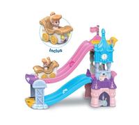 Véhicule Vtech Tut Tut Bolides Disney Princesses Château-toboggan enchanté avec Le carrosse mariage enchanté de Cendrillon Multicolore